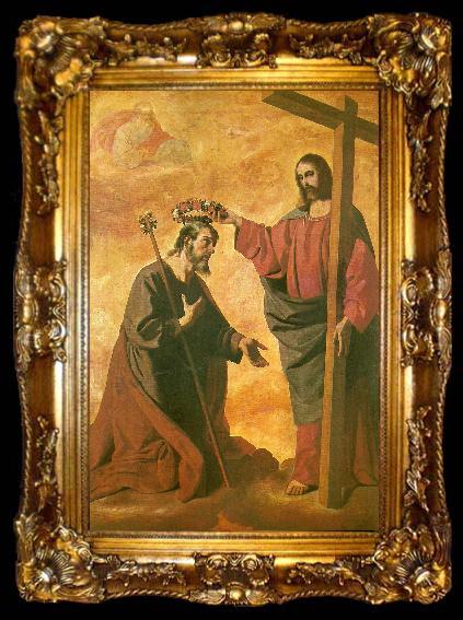 framed  Francisco de Zurbaran the coronation of st.joseph, ta009-2